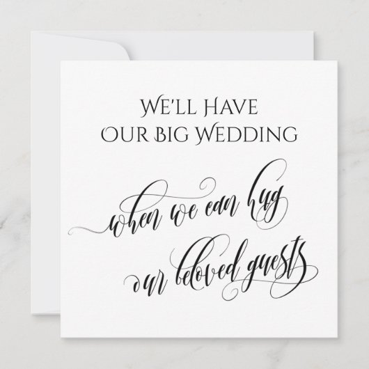 Eenvoudig wanneer we je kunnen knuffelen uitgestel kaart (Voorkant)