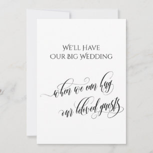 Eenvoudig wanneer we je kunnen knuffelen uitgestel kaart