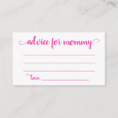 Eenvoudig warm roze advies | Magenta Keepsake Kaar Informatiekaartje (Voorkant)