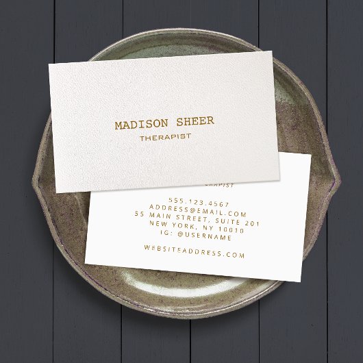 Eenvoudig Warm White — legant Professional Visitekaartje