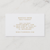 Eenvoudig Warm White — legant Professional Visitekaartje (Achterkant)