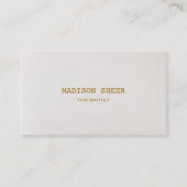 Eenvoudig Warm White — legant Professional Visitekaartje (Voorkant)