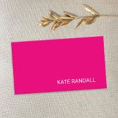 Eenvoudig warmroze visitekaartje