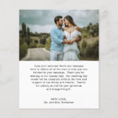 Eenvoudig warmtefotobudget bruiloft Hartelijk dank (Achterkant)