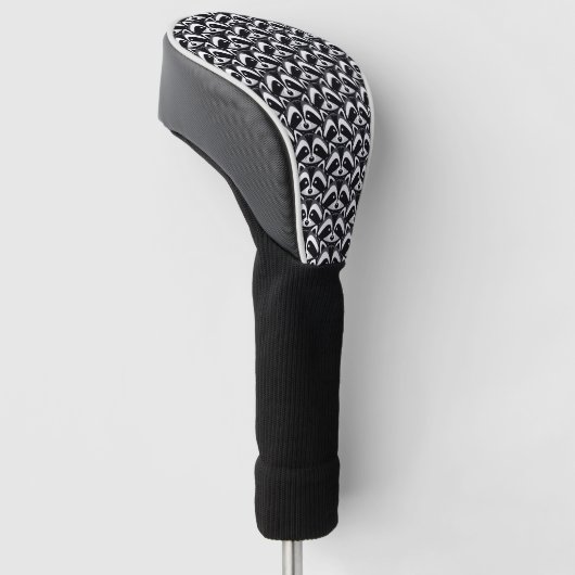 Eenvoudig wasbeerontwerp golfheadcover (Schuin)