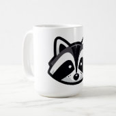 Eenvoudig wasbeerontwerp koffiemok (Voorkant links)