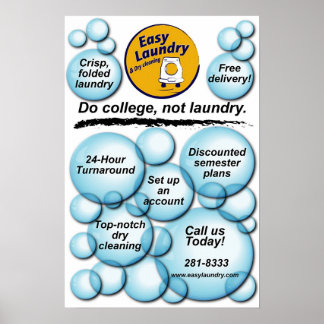 Eenvoudig wasgoed poster