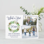 Eenvoudig wat een jaar kerstmis 2-FOTO Feestdagenkaart (Staand voorkant)