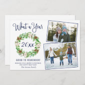 Eenvoudig wat een jaar kerstmis 2-FOTO Feestdagenkaart (Voorkant / Achterkant)