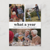 Eenvoudig Wat een Jaar Nieuwjaar Foto Briefkaart (Voorkant)