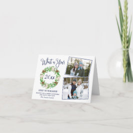 Eenvoudig wat een jaar prettig kerstfeest 3 kaart