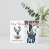 Eenvoudig Wat een Jaar Vrolijk Kerstfeest Groet Va Feestdagenkaart (Staand voorkant)