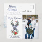 Eenvoudig Wat een Jaar Vrolijk Kerstfeest Groet Va Feestdagenkaart (Voorkant / Achterkant)