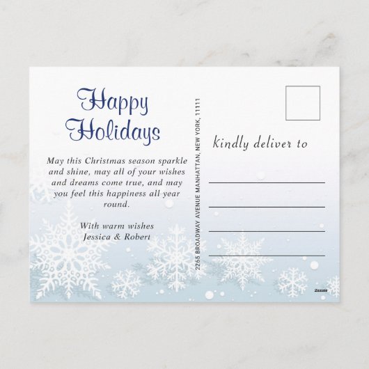 Eenvoudig Wat een Jaar Vrolijk Kerstfeest Groet Va Feestdagenkaart (Achterkant)