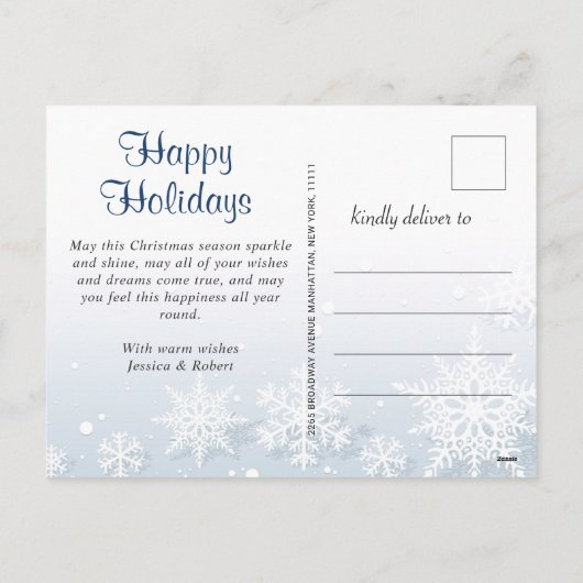 Eenvoudig wat een kerstgroet van een jaar feestdagenkaart (Achterkant)