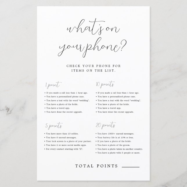 Eenvoudig wat er op uw telefoon Vrijgezellenfeest  (Voorkant)