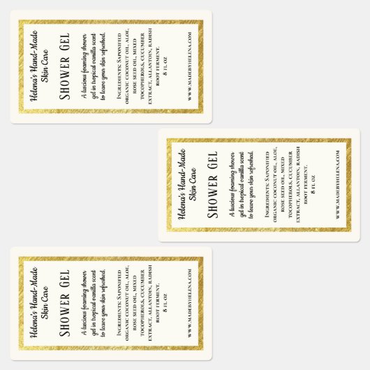 Eenvoudig waterdicht douchegel productetiket labels (Groep)