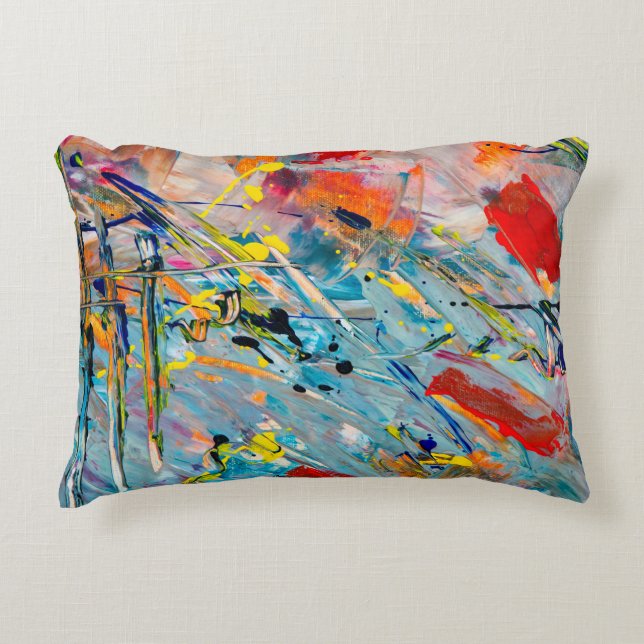 Eenvoudig waterkleurkussen accent kussen (Voorkant)