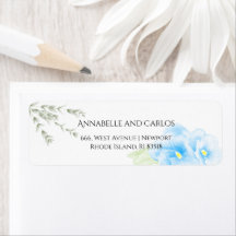 Eenvoudig Waterverf Aangepaste Sjabloon Retouradre