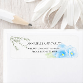 Eenvoudig Waterverf Aangepaste Sjabloon Retouradre Etiket