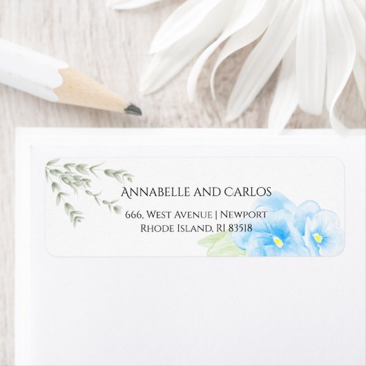 Eenvoudig Waterverf Aangepaste Sjabloon Retouradre Etiket (Insitu)