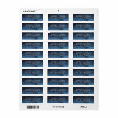 Eenvoudig Waterverf bruiloft Blue Return-adres Etiket (Full Sheet)