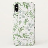 Eenvoudig Waterverf groen Eucalyptuspatroon Case-Mate iPhone Case (Achterkant)