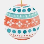 Eenvoudig Waterverf kerstpatroon | ORNAMENT (Achterkant)