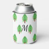 Eenvoudig waterverf kerstpatroon toevoegen monogra blikjeskoeler (Blikje Achterkant)