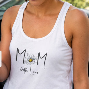 Eenvoudig Waterverf Madeliefje Moederdag Cadeau Tanktop