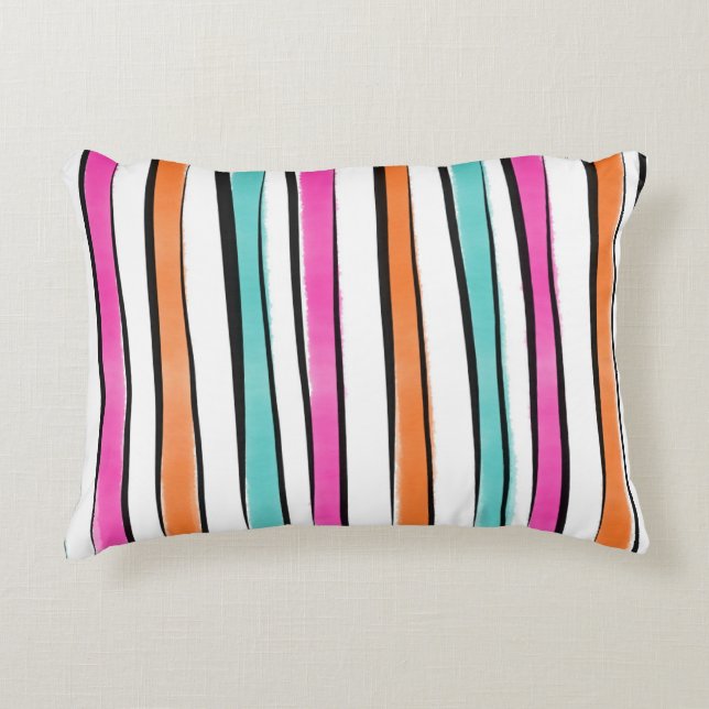 Eenvoudig Waterverf streeppatroon Decoratief Kussen (Voorkant)