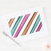Eenvoudig Waterverf streeppatroon Rechthoekige Sticker (Envelop)