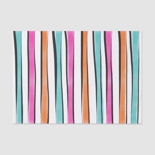 Eenvoudig Waterverf streeppatroon Tissuepapier (Voorkant)