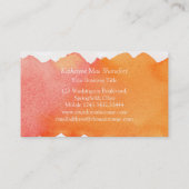 Eenvoudig Waterverf Wash-effect ZonnesetSinaasappe Visitekaartje (Achterkant)