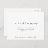 Eenvoudig We besloten op Forever Script Save The D Uitnodiging Briefkaart (Voorkant / Achterkant)