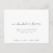 Eenvoudig We besloten op Forever Script Save The D Uitnodiging Briefkaart (Voorkant)