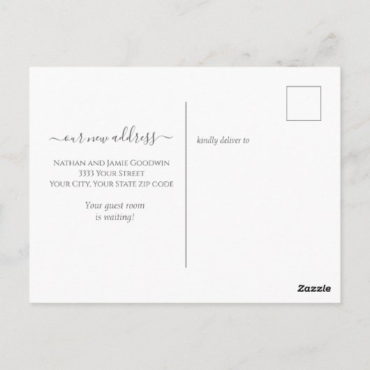 Eenvoudig We hebben de aankondiging van het nieuwe Briefkaart (Achterkant)