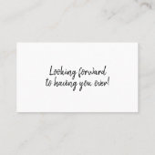 Eenvoudig: "We hebben een nieuw huis gekocht!" Wit Visitekaartje (Achterkant)