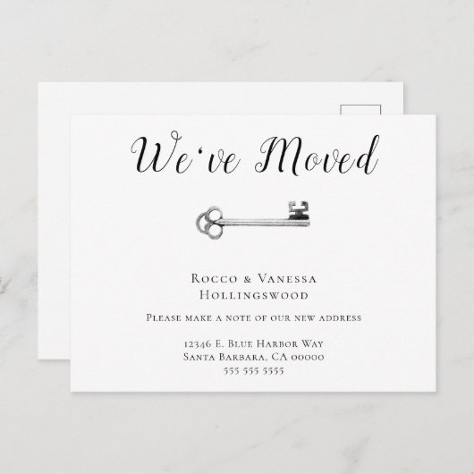 Eenvoudig we hebben een sleutelbeweging gemaakt aankondigingskaart (Voorkant / Achterkant)