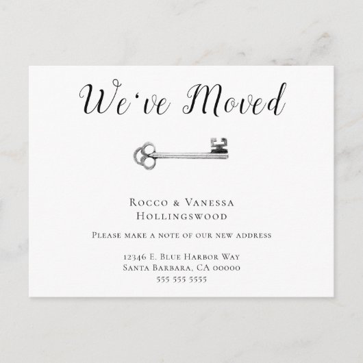 Eenvoudig we hebben een sleutelbeweging gemaakt aankondigingskaart (Voorkant)