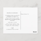 Eenvoudig We hebben het gedaan bruiloft receptie f Briefkaart (Achterkant)