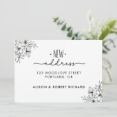 Eenvoudig We hebben nieuwe adres verhuisde aankond Aankondiging (Staand voorkant)