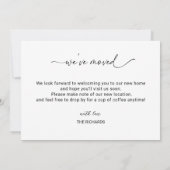 Eenvoudig We hebben nieuwe adres verhuisde aankond Aankondiging (Achterkant)