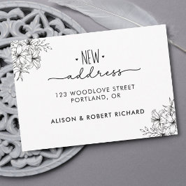 Eenvoudig We hebben nieuwe adres verhuisde aankond Aankondiging