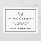 Eenvoudig We hebben nieuwe adres verhuisde aankond Briefkaart (Voorkant)