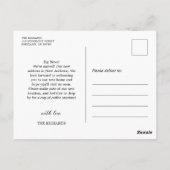 Eenvoudig We hebben nieuwe adres verhuisde aankond Briefkaart (Achterkant)