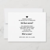 Eenvoudig we verplaatsen Bezoek de eerste keer dat Aankondiging (Achterkant)