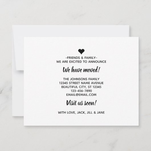 Eenvoudig we verplaatsen Bezoek de eerste keer dat Aankondiging (Achterkant)