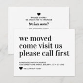 Eenvoudig we verplaatsen Bezoek de eerste keer dat Aankondiging (Voorkant / Achterkant)