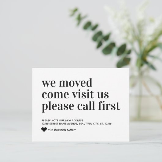 Eenvoudig we verplaatsen Bezoek de eerste keer dat Aankondigingskaart (Staand voorkant)